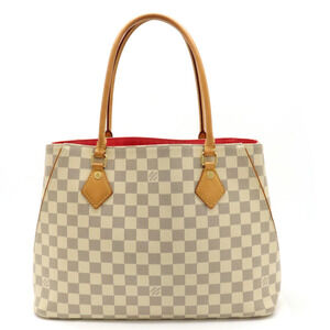 LOUIS VUITTON Damier Azur White Calvi Tote Bag Shoulder